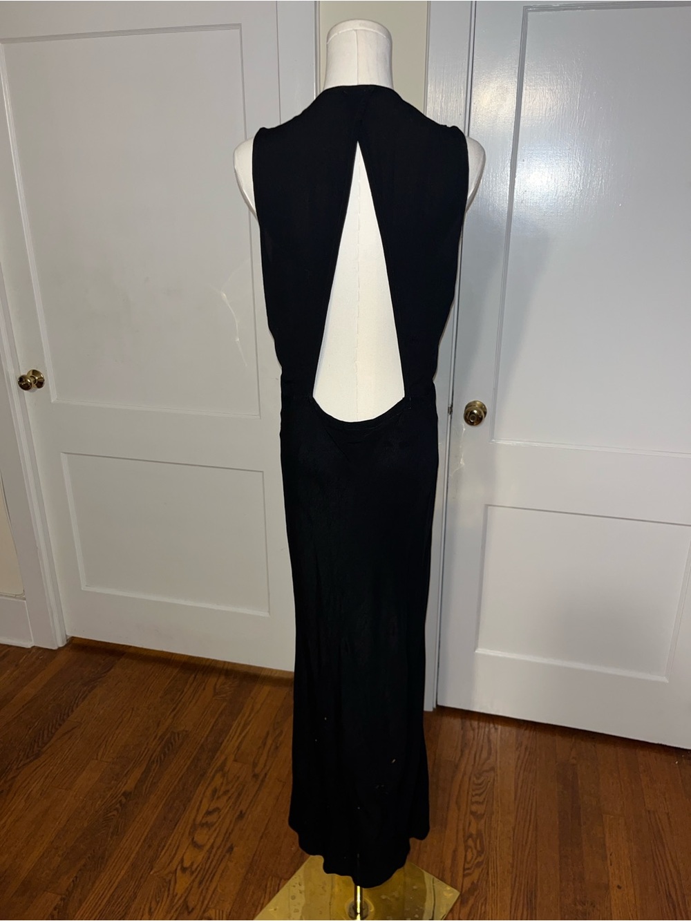 The Art of the Exit | 1990s GHOST Black Sheer Open-Back Gown